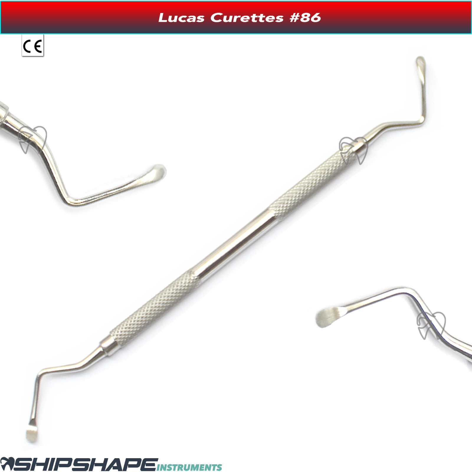 Lucas Curette Periodontal Bone Curettes Dental Surgical Instruments Fig no. #85, #86, #87, #88-1696