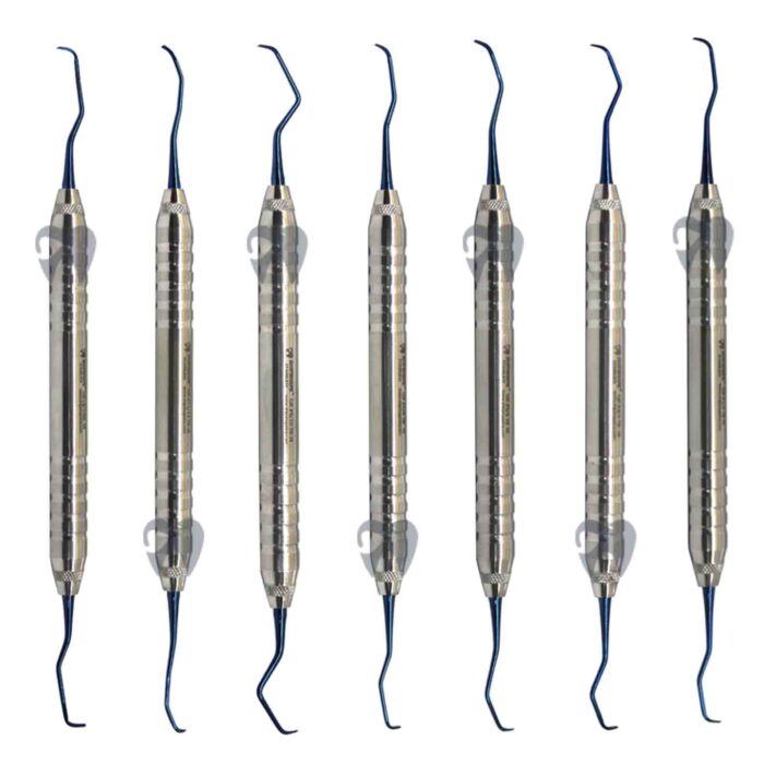 Titanium Coated Gracey Curettes Set | Dental Periodontal Instruments