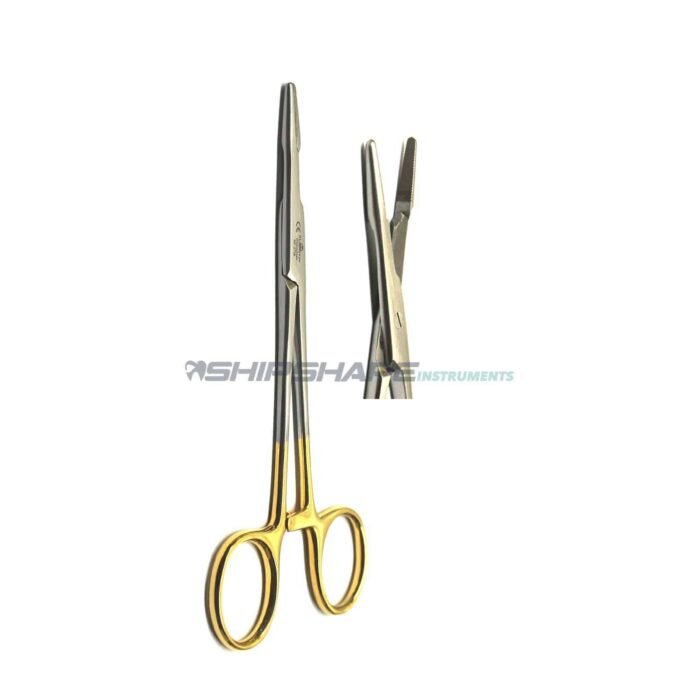 INSTUMAX Dental Lucas Curettes Set Of 2 - Surgical Bone Curettes, Serrated Silver Coated Tip, Stainless Steel