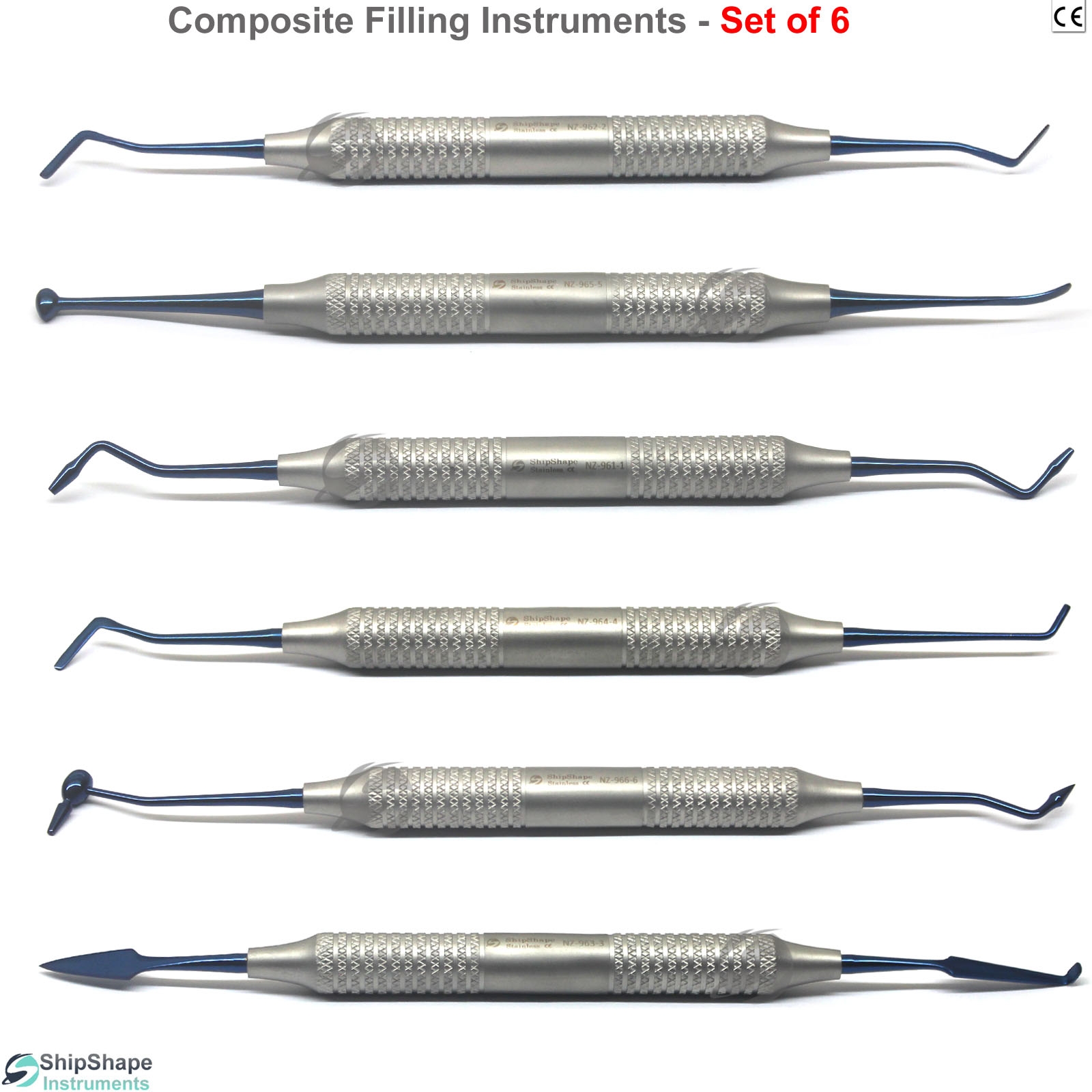 Filling Instruments Composite Plastic Filling Spatulas Amalgam Plugger Condensers Dental Titanium Coated Instruments-0