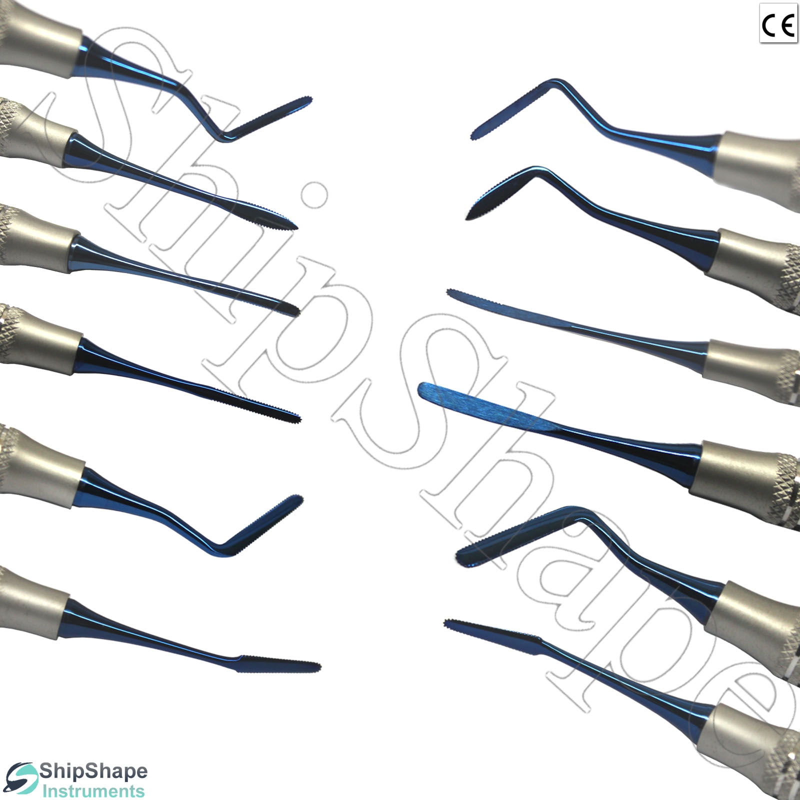 Periotomes Implant Placement Titanium-Coated PDL Micro Serrated Tps Dental Instruments-770