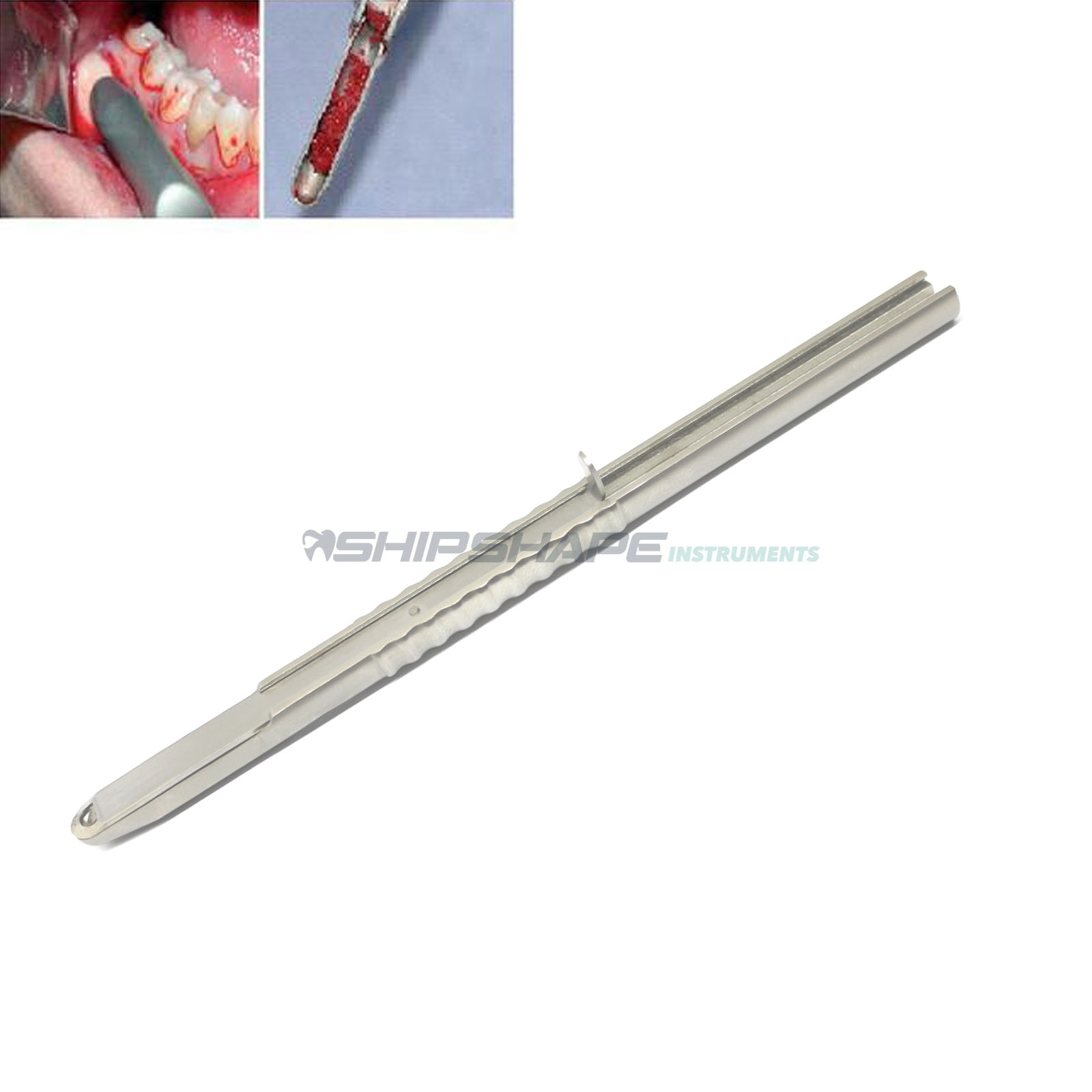 Dental Implant Bone Scraper Straight Grafting Bone Surgery Instrument Stainless Steel Tool Surgical Collector-1236