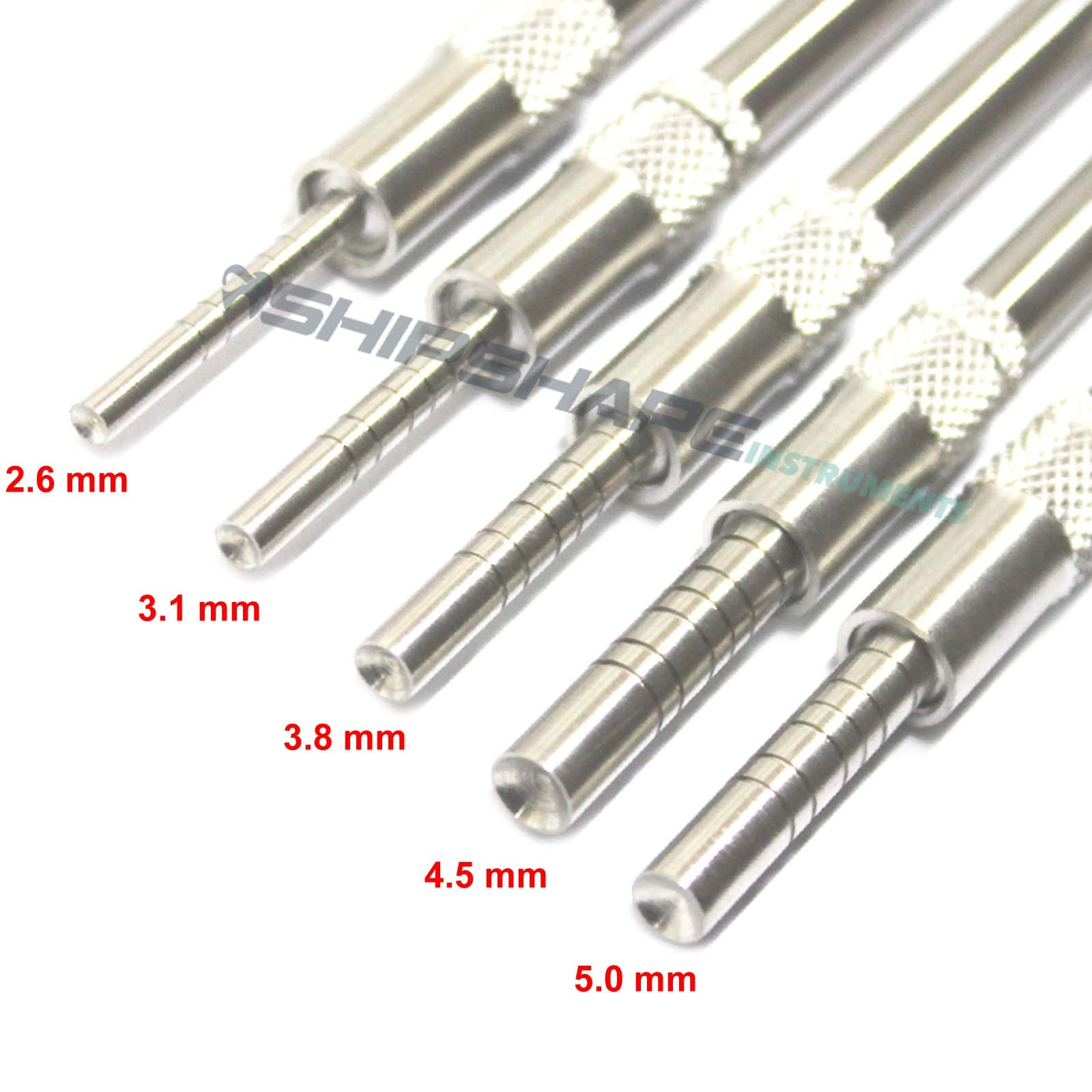 Sinus-Osteotomes Straight Offset ConCave Tip Handle Set of 5pcs Sinus lift Instruments-1348