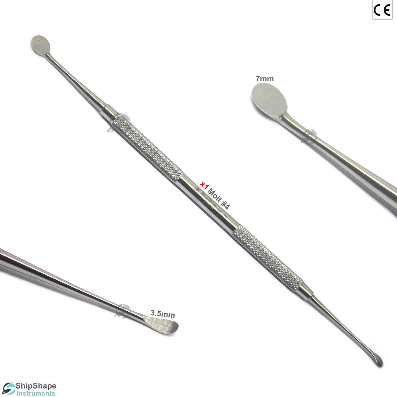 Periosteal Curette 2/4 Dental Periosteal Elevator #4 | Shipshape Instruments-0