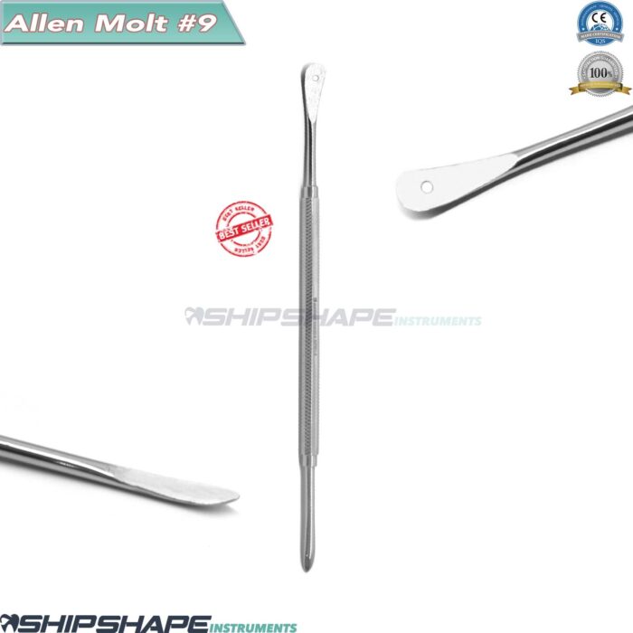 Allen Molt 9A Periosteal Dental Elevator Octagon Handle Surgical Lab Instruments-0