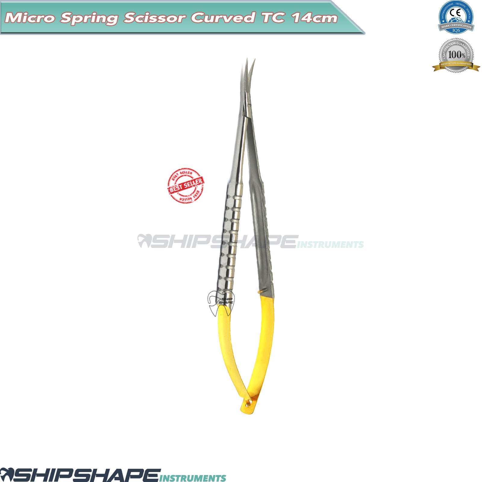 Professional MICRO Scissor Curved Dental Ophthalmic Spring Action Scissors TC-1779