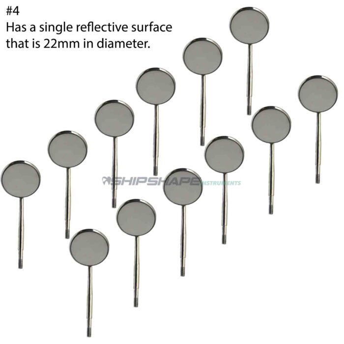 Cone Socket Mirror #4 Front Surface (22mm) Pack Of 12 Pcs