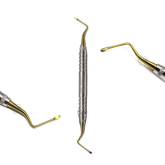 Lucas Curettes Serrated 2mm Titanium coated